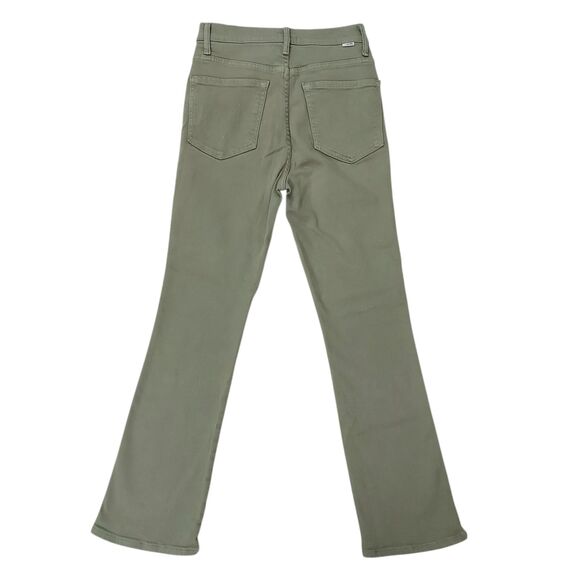 Mother Jeans Womens 27 Oil Green High Waisted Smoking Double Ankle Premium Denim - Picture 4 of 14